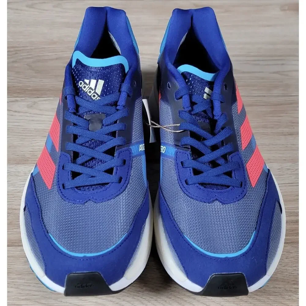 Adidas Adizero Rare Boston Run New Race Shoes Blue White Mens Size 9.5 Fast Ship